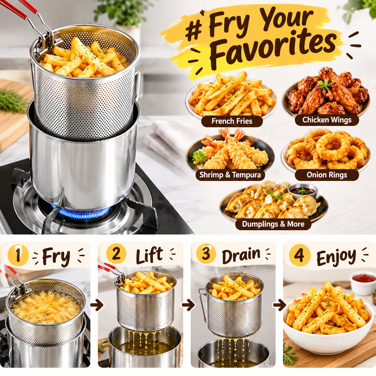 🍟 Crispy Snacks. Without The Bulky Fryer.