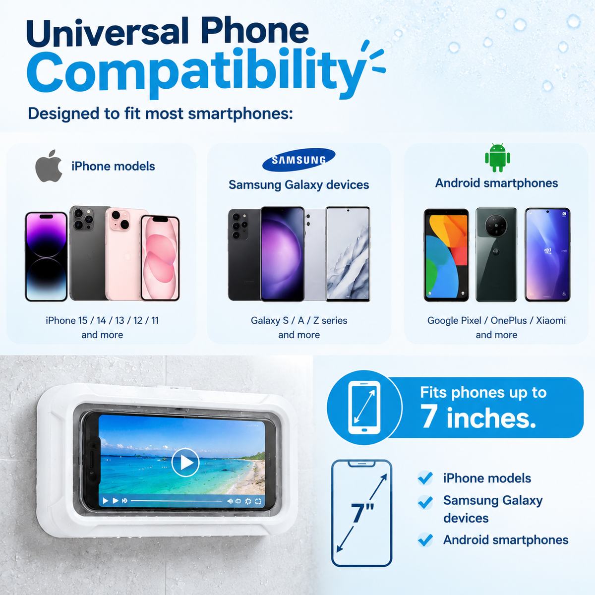 🚿 ShowerPod™ Waterproof Shower Phone Holder
